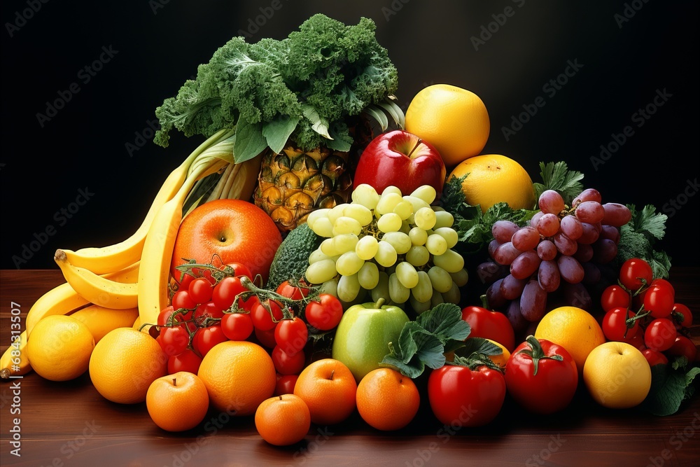 An assortment of fresh fruits on the table.