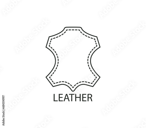 Leather, material icon. Vector illustration.