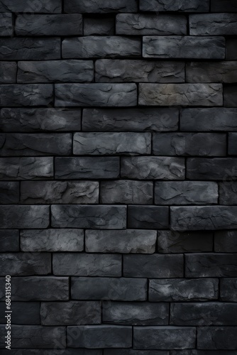 Black brick wall texture