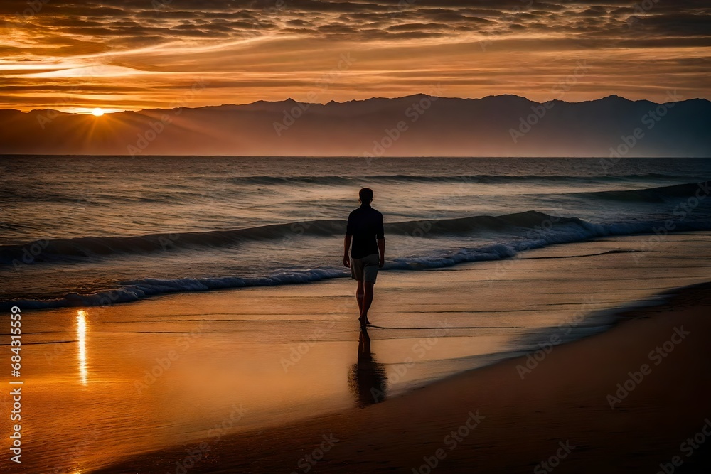 sunset on the beach