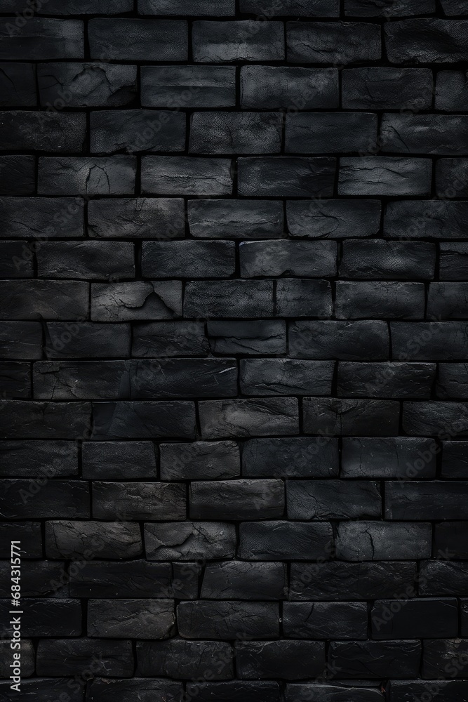 Black brick wall background