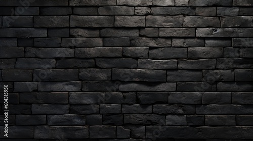 Black brick wall background