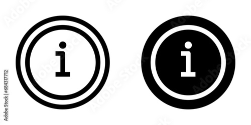 Info icon. flat design vector illustration for web and mobile photo