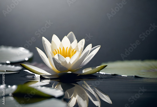 water lily in minimal style
