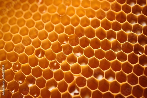 Background with honeycomb close-up, honey, texture of golden honeycomb.