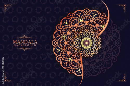 Luxury ornamental mandala design background Abstract gold luxury pattern template