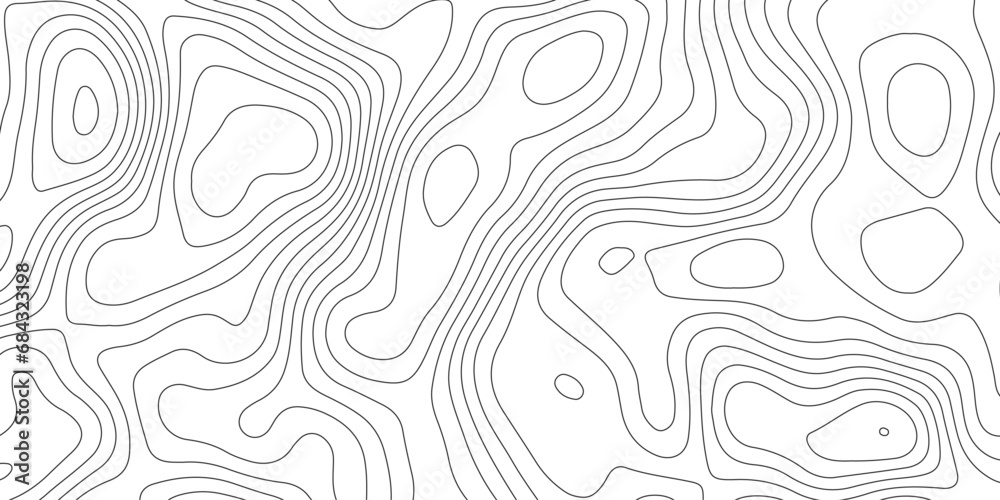 Fototapeta premium Abstract background of the topographic contours map with geographic line map .white wave paper curved reliefs abstract background .vector illustration of topographic line contour map design .