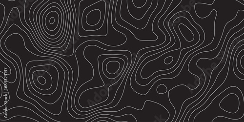 Abstract background of the topographic contours map with geographic line map .Imitation of a geographical mountain reliefs background .vector illustration of topographic line contour map design .
