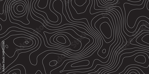 Abstract background of the topographic contours map with geographic line map .Imitation of a geographical mountain reliefs background .vector illustration of topographic line contour map design .
