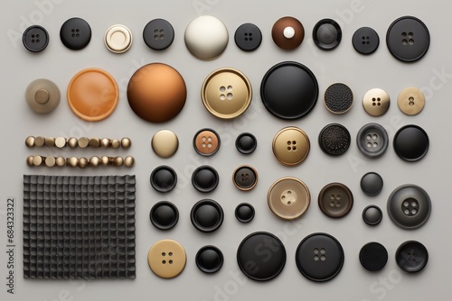 Different types of buttons photo
