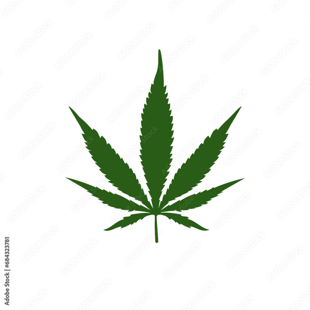 vector image of cannabis leaf vector image of cannabis leaf