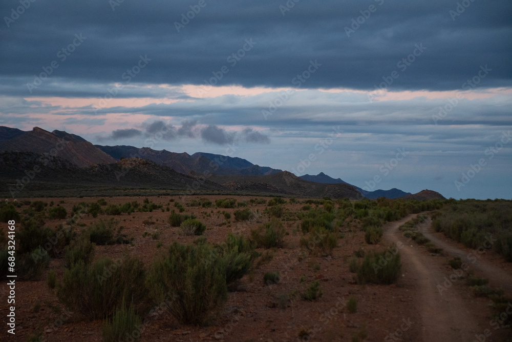 sunset in the mountains