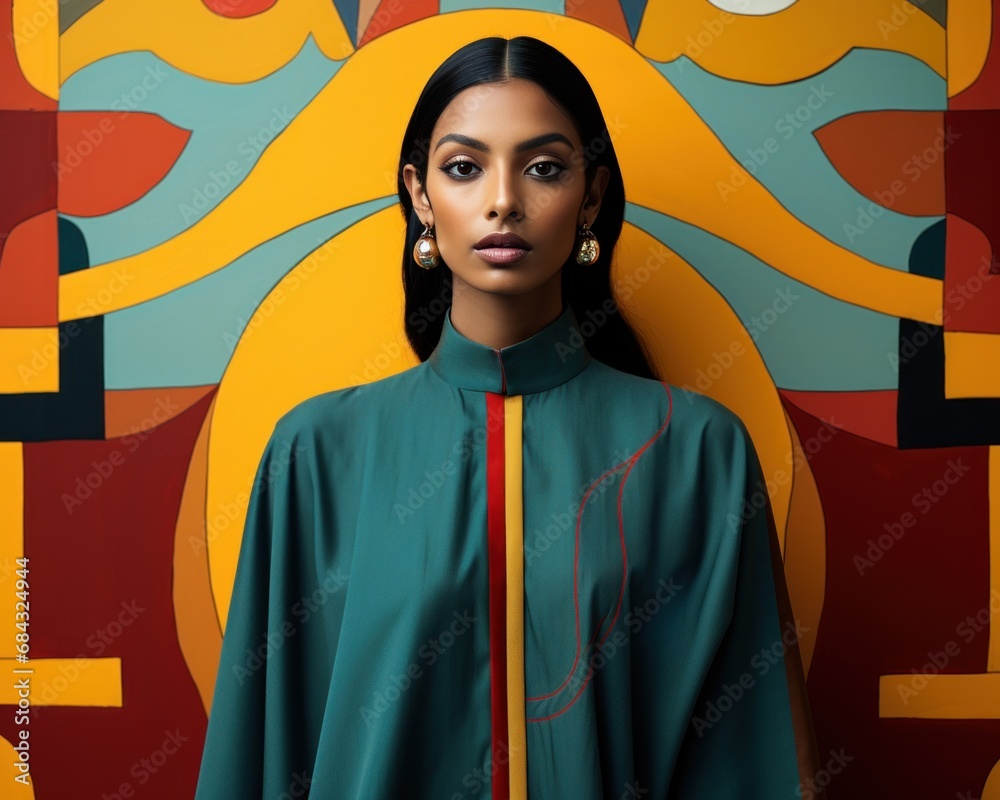 High Fashion in Bold Colors: Ndebele Art-Inspired Photoshoot generative ai High Fashion in Bold Colors: Ndebele Art-Inspired Photoshoot generative ai
