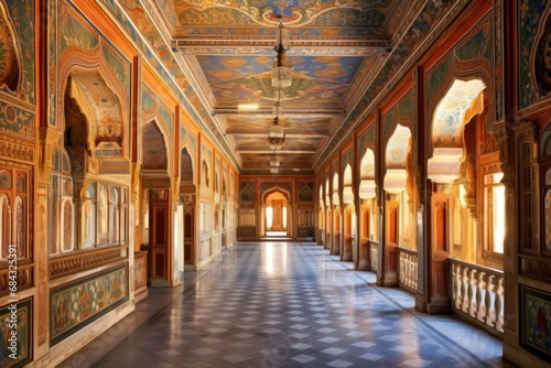 Indian Hogwarts: A Colorful and Royal Fusion of Magic and Heritage Inspired by Jaipur's Amer Fort generative ai