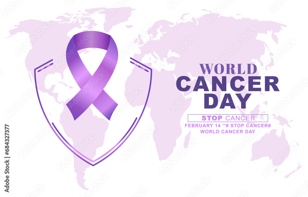 world cancer day for social media, banner, flyer. vector illustration