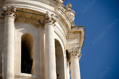 Detalle de torre neoclásica de la Catedral de Cádiz, Andalucía