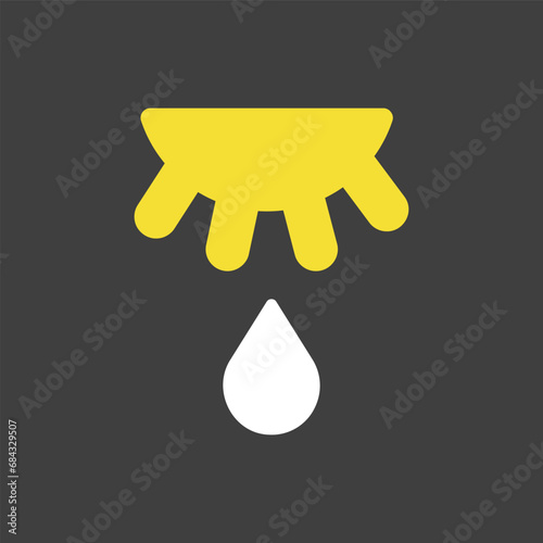 Cow udder and drop of milk vector icon