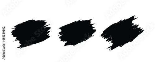 brush silhouettes, hand draw brush effect, brush frame