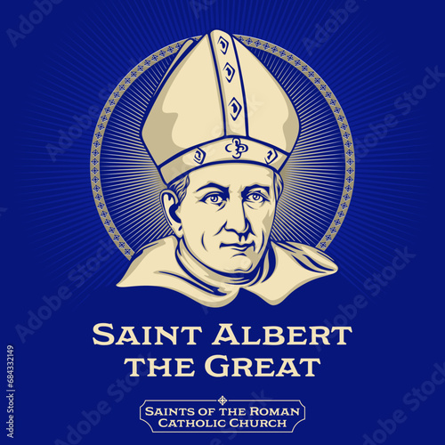 Catholic Saints. Saint Albert the Great (1200-1280) was a German Dominican friar, philosopher, scientist, and bishop. photo