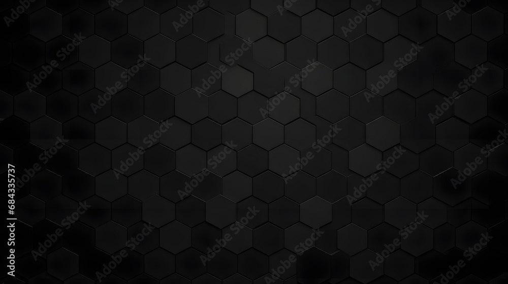 Abstract black texture background hexagon. Vector illustration. - obrazy, fototapety, plakaty 