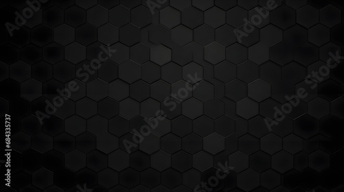 Abstract black texture background hexagon. Vector illustration. photo