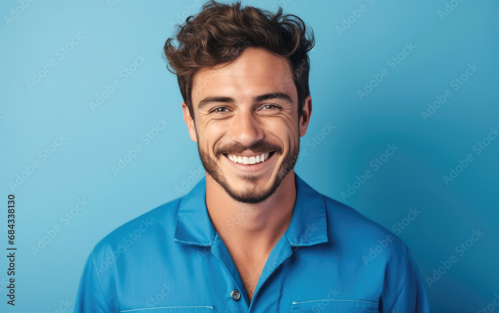 Obraz premium Smiling handsome auto mechanic