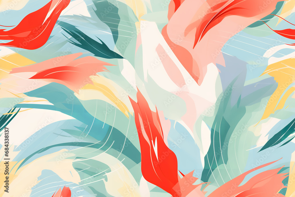 Abstract design, tropical color, calm, modern Abstract design, tropical color, calm, modern