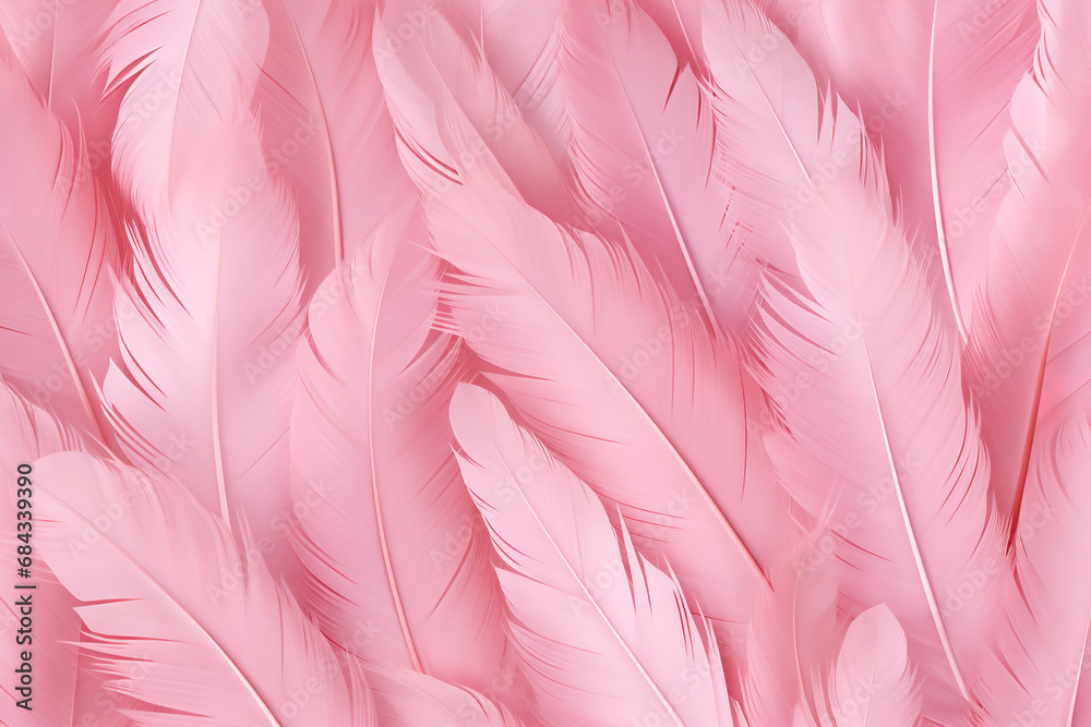 Fototapeta premium Pink feather pattern