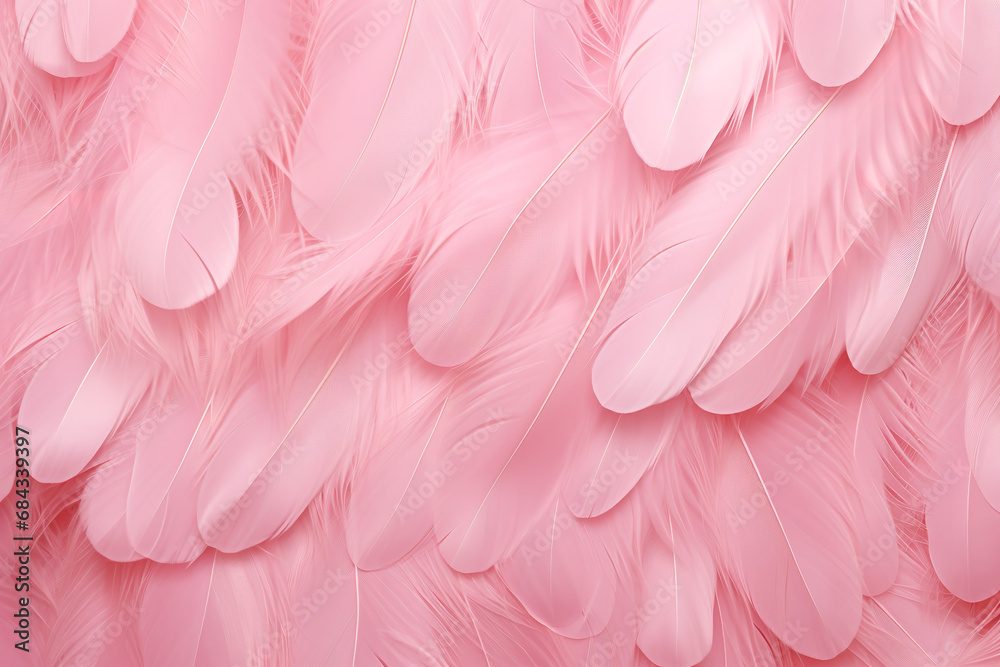 Pink feather pattern