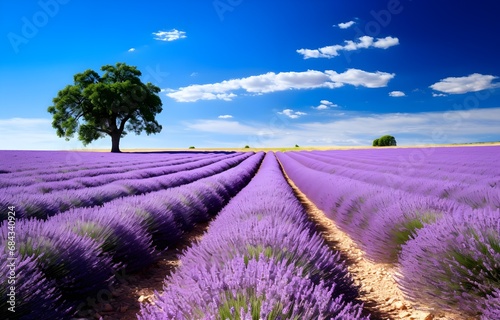 Summer lavender field beautiful landscape