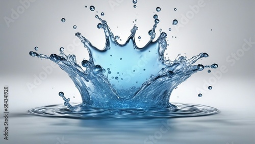 water splash isolated on white A splash of water in the shape of a star, showing the energy and the sparkle of water. 