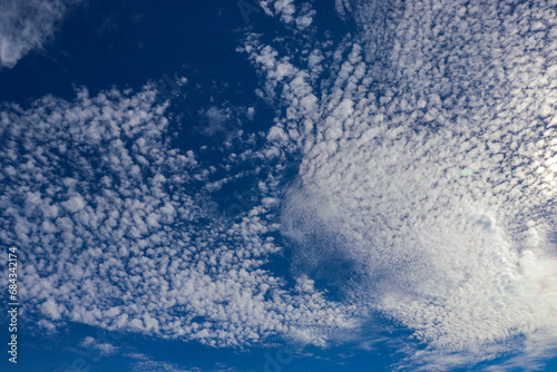 Vast puffy Altocumulus clouds in the sky