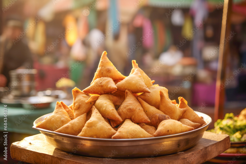 Samosas, a traditional Indian dish, are known for their triangular shape, flavorful filling, and irresistible crunch.