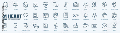 heart,love,wish list and charity line icons set, isolated on white, vector outline illustration, symbol logo design style