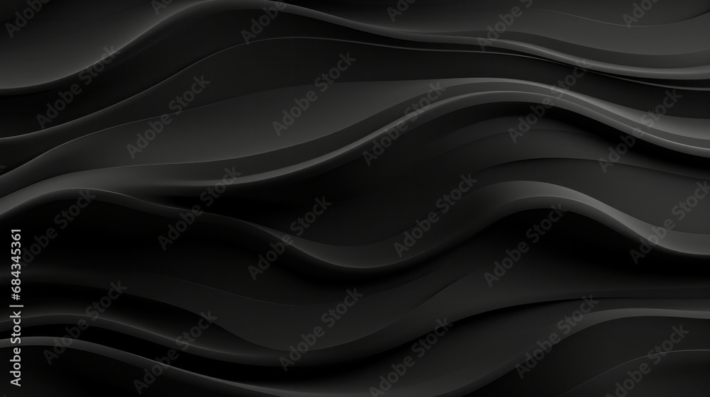 Sleek black waves undulate, a fluid dance of elegant minimalism Sleek black waves undulate, a fluid dance of elegant minimalism