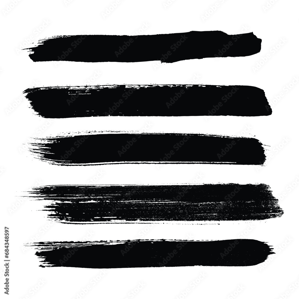 set of brush strokes set of brush strokes