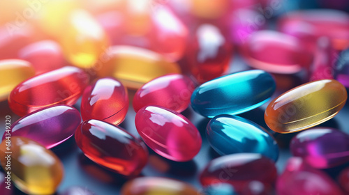 Candy-Coated Medication: Shiny Antibiotic Pills in Colorful Packaging