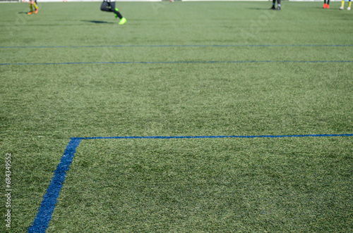 football pitch on a match day