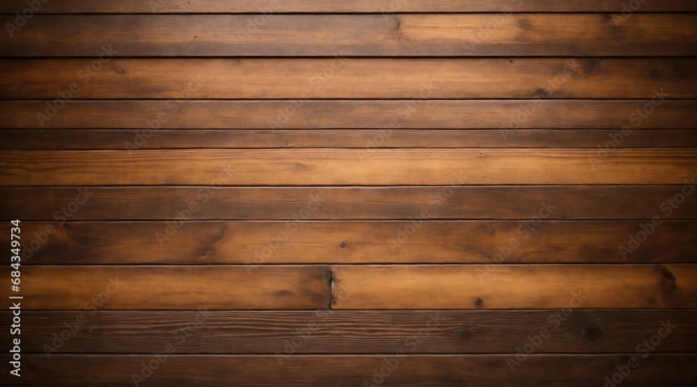 Obraz premium A wooden plank background for product presentations, text titles or as a textured background. Generative AI.