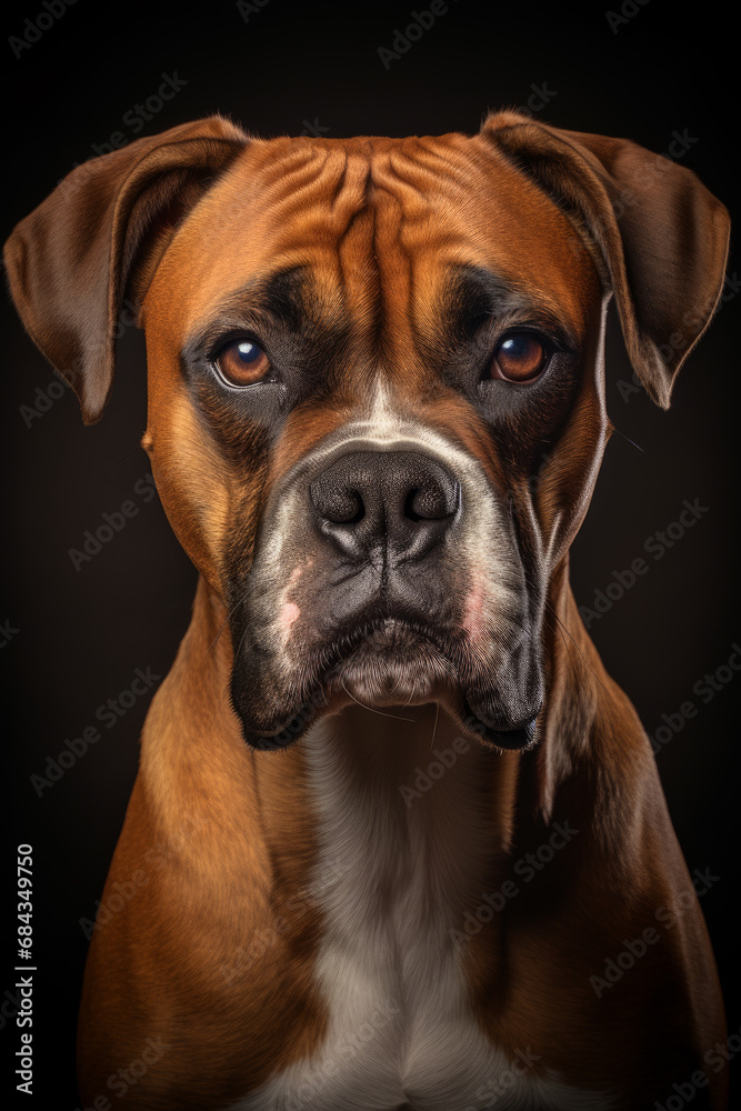 Portrait from beautiful Boxer Dog