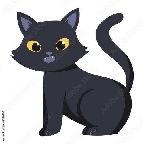Fototapeta Naklejka Na Ścianę i Meble -  black cat illustration