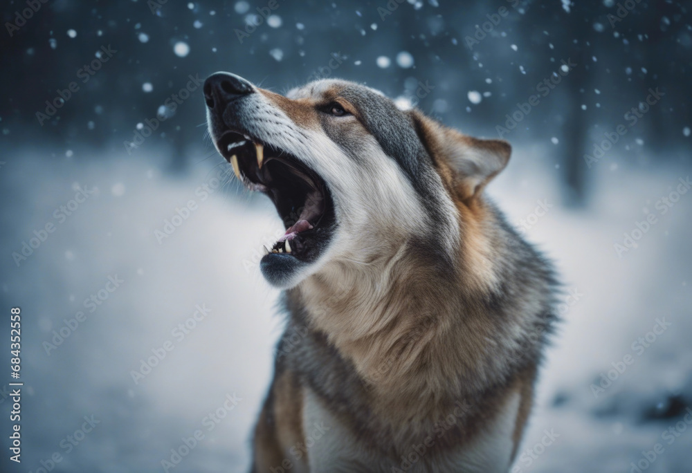 wolf in the winter