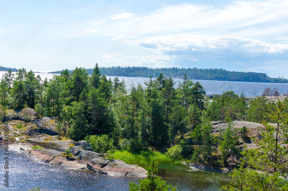 Ladoga skerries Islands of Lake Ladoga summer 