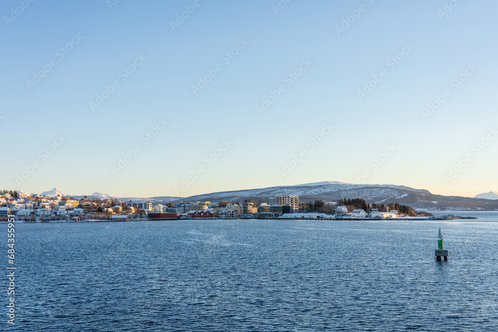 View from Finnsnes at Senja, Troms, Norway