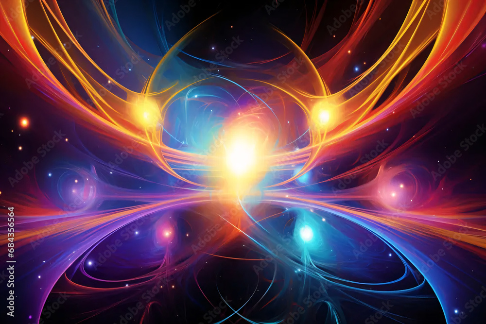 Obraz premium background with stars, generative ai