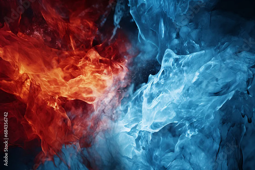 Fire and Ice Background, generative ai © Alexander