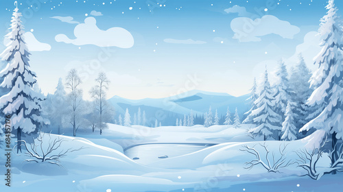 winter landscape with snow © Alex