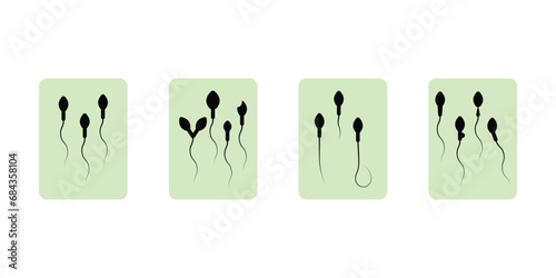 Sperm Morphology Scientific Design. Vector Illustration.