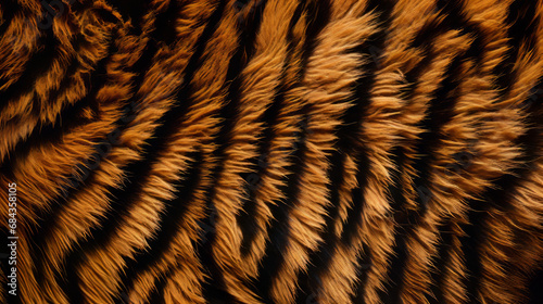 Detailed Tiger Fur Texture Pattern