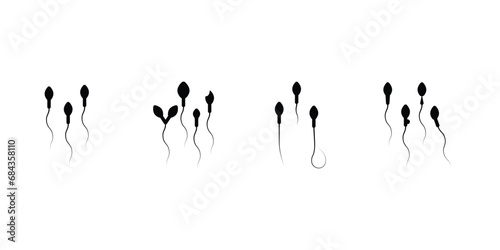 Sperm Morphology Scientific Design. Vector Illustration.